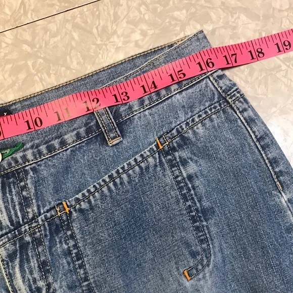 Vintage Tommy Jeans Split Back Denim Maxi Skirt - Size 11 / Large